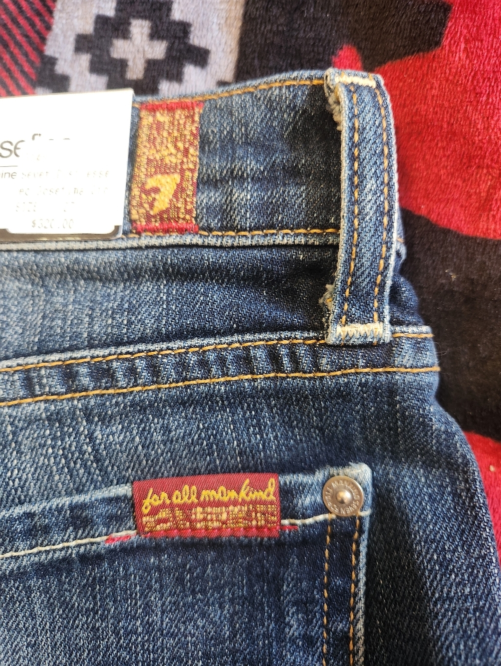 NWT 7 For All Mankind Josefina Skinny Boyfriend Jeans Mid Rise Made In USA Sz 27 - Picture 9 of 10